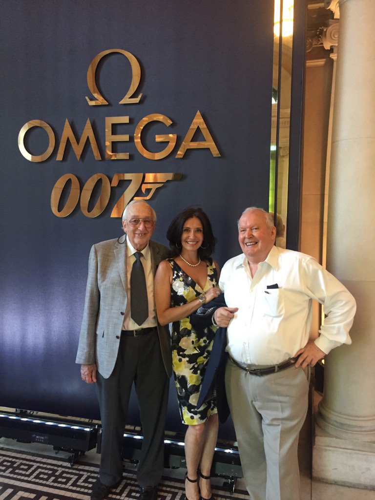 JPasaron's tweet photo. With legendary film art directors Tomkins and Lamont at the launch of the #CommandersWatch @OMEGAWatches https://t.co/siCVuPlQTL