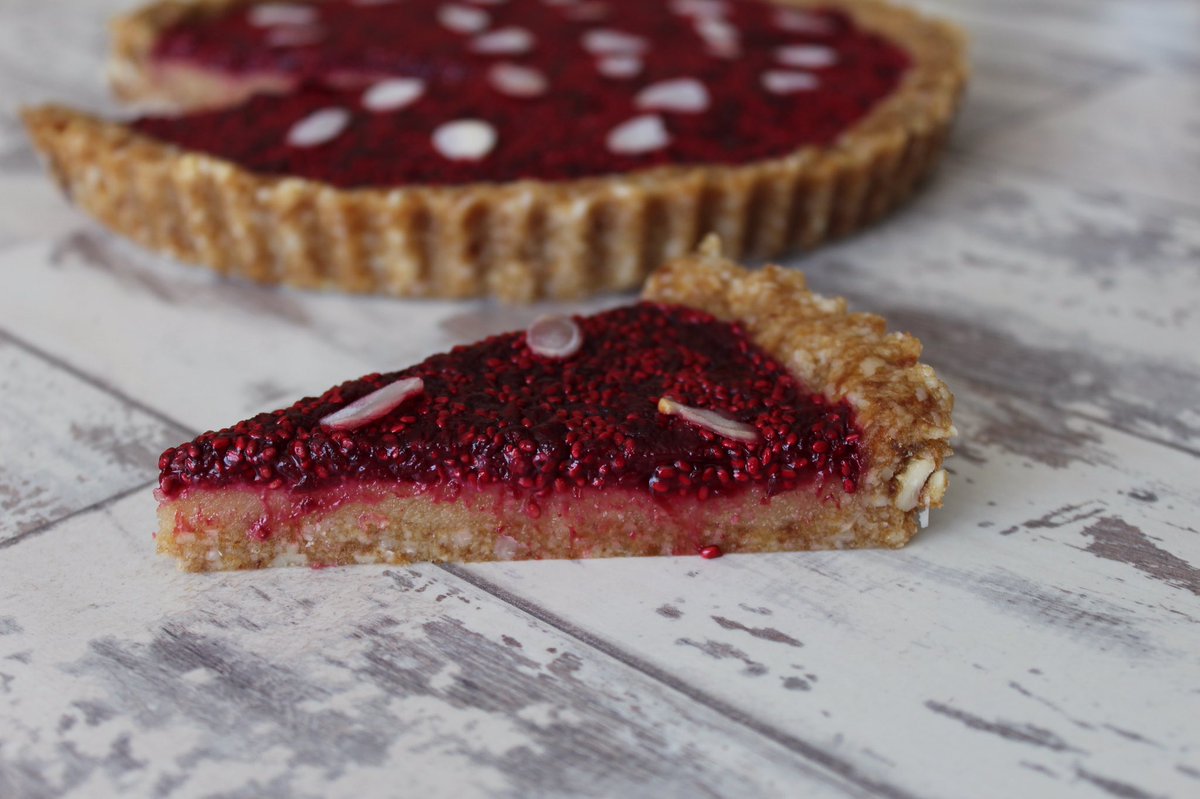 #rawvegan cherry Bakewell tart at <a href="/HarbourMarket/">The Harbourside Market</a> on Sunday, come along &amp; get your slice! #vegan #bristol #veganbristol #gf #foodie