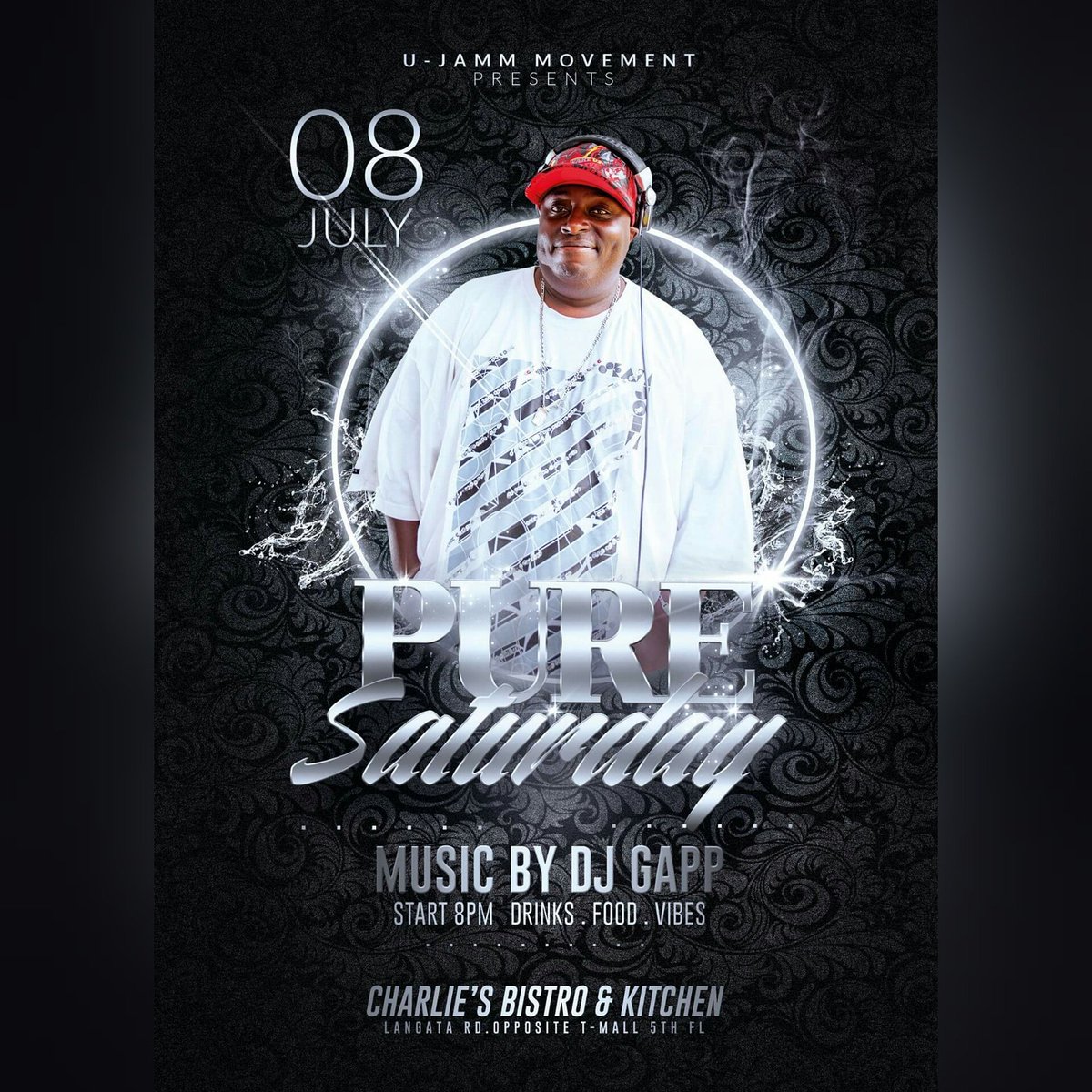 CharliesBistroK's tweet photo. @DjGapp is on the decks tonight at #CharliesBistroKe 
Make a date with us and find out what is so PURE about Saturdays.  
#IAmCharlie https://t.co/ERj0qifcPz