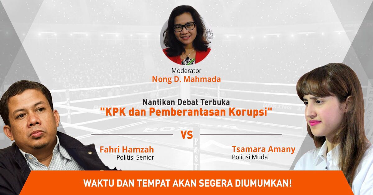 nongandah's tweet photo. Bang @Fahrihamzah spanduk &amp; leaflet udh saya bikin nih..audiens pun udh siap hadir. Jd kapan nih diskusi bersama @TsamaraDKI? 😊 https://t.co/rr5zhMXU02