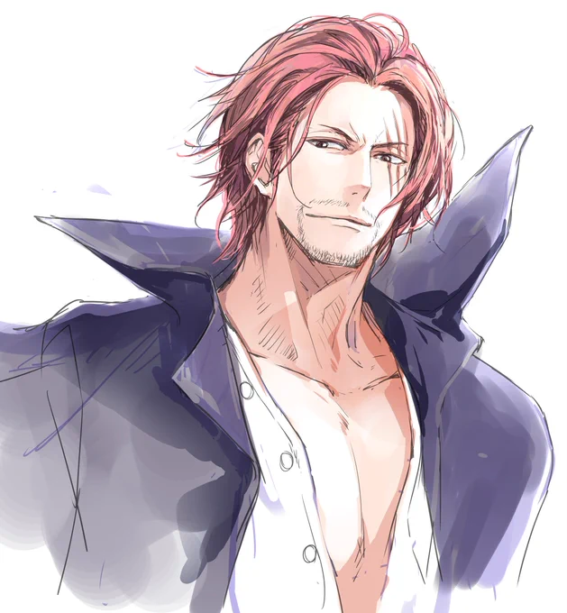 #お前の絵柄に絶対合うのに何で描かないのってキャラをフォロワーさんが教えてくれる
今日はシャンクス〜♡まともに描いたのは初めてだ! 