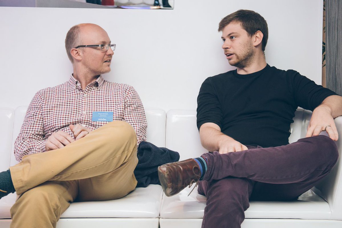 mandogroup's tweet photo. [VIDEO] Watch @stuartbrown &amp; @tombartonjs from @threeuk give a live bot demo at our #ProvokeEvent https://t.co/yUXbmdnIoG #chatbots #AI https://t.co/V4N2O2rbqR