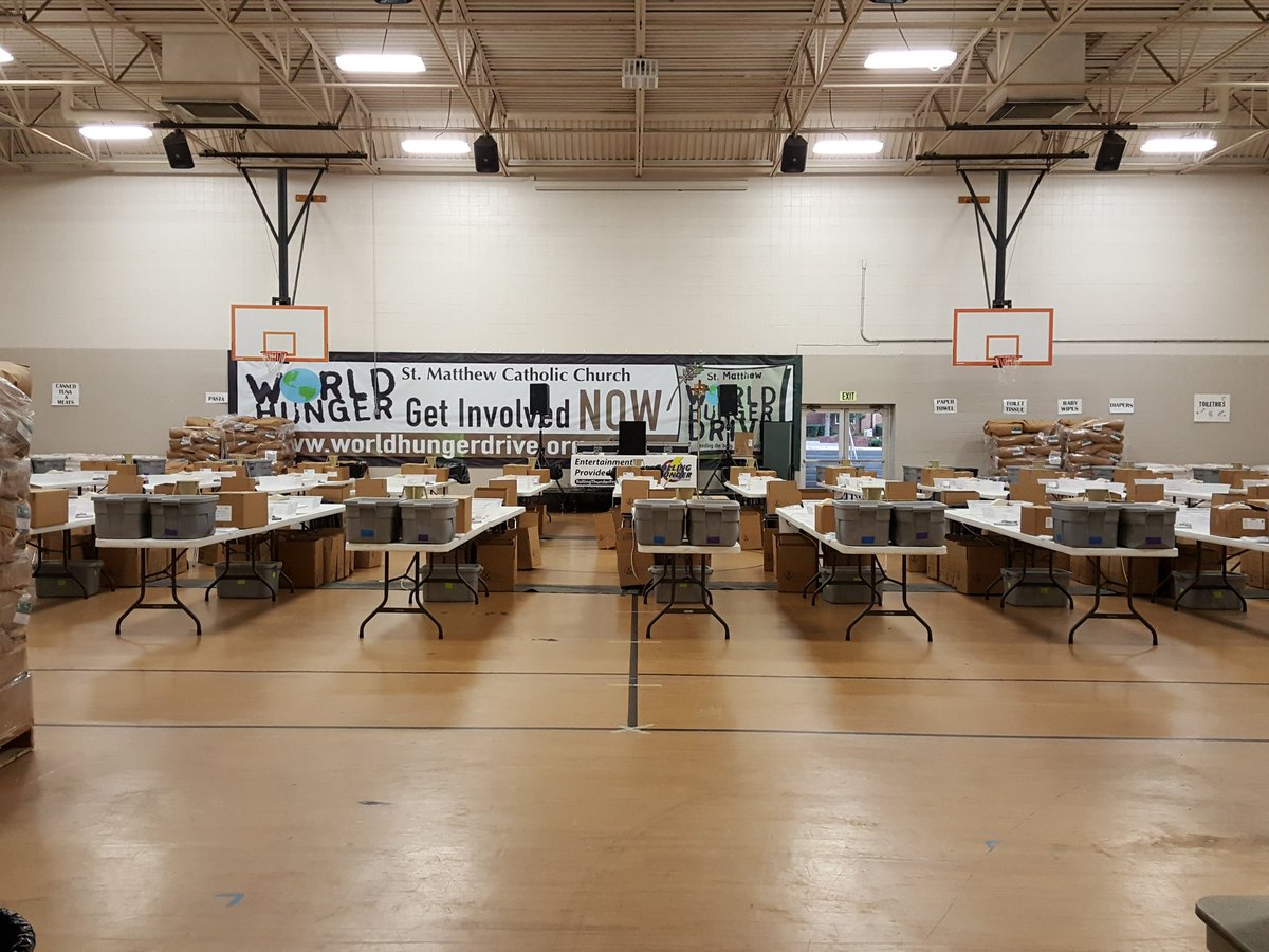 DeaconDaren's tweet photo. Calm before the storm #worldhungerdrive @stmatthewnc #feedmysheep https://t.co/9W9HINiFSf