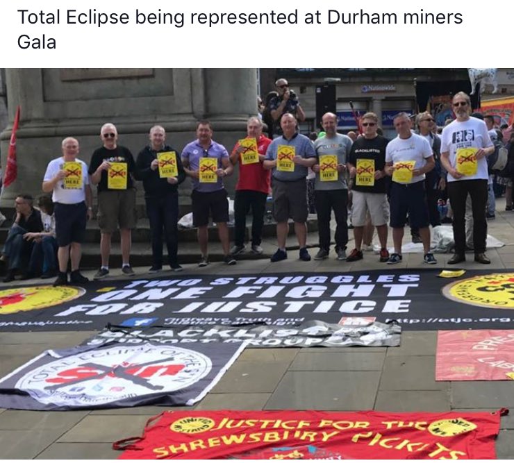 #DurhamMinersGala in #solidarity with @orgreavejustice @HJC_Official @K28Gmb #blacklistsupportgroup say it loud & clear #SunNotWelcomeHere