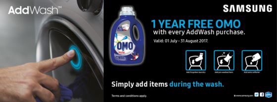 Gettingadeal's tweet image. Get FREE OMO for 1 Year when you buy selected Samsung washing machines @SamsungSA #samsung #washing #omo #shoppingday  #deals