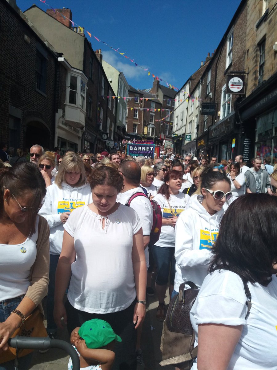 Charlton101M's tweet photo. Big turnout of @TAs_Durham 
@DurhamGala Great to have @John_Burgess001 marching with us https://t.co/0yaHAt4fRX