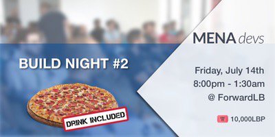 Build Night #2 is next week Friday at <a href="/ForwardLB/">Forward Lebanon</a>. Check out the details on Eventbrite eventbrite.com/e/menadevs-bui…