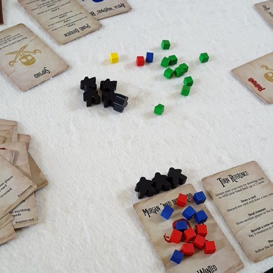 Great picture of the Plunder! prototype in action, thanks <a href="/fairway3games/">Mike Wokasch</a>! #PlunderGame #prototype #boardgames #gamedesign