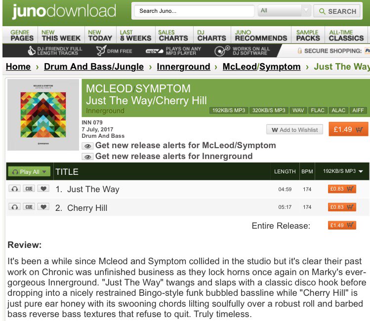 A beautiful review of <a href="/McLeodDNB/">Sam McLeod</a> &amp; <a href="/SavageSymptom/">Symptom DnB</a> from <a href="/junodownload/">Juno Download</a>!
“Ever-gorgeous” tho! 😘
#DnB 
ow.ly/1sYq30dsExZ