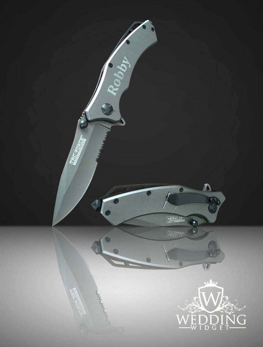 WeddingWidget's tweet photo. 5 Personalized Knifes - 5 Custom engraved Gun Metal Grey Tact… https://t.co/ZYhrAZMJLx #weddingwidget #EngravedKnife https://t.co/exlxWOPcUI