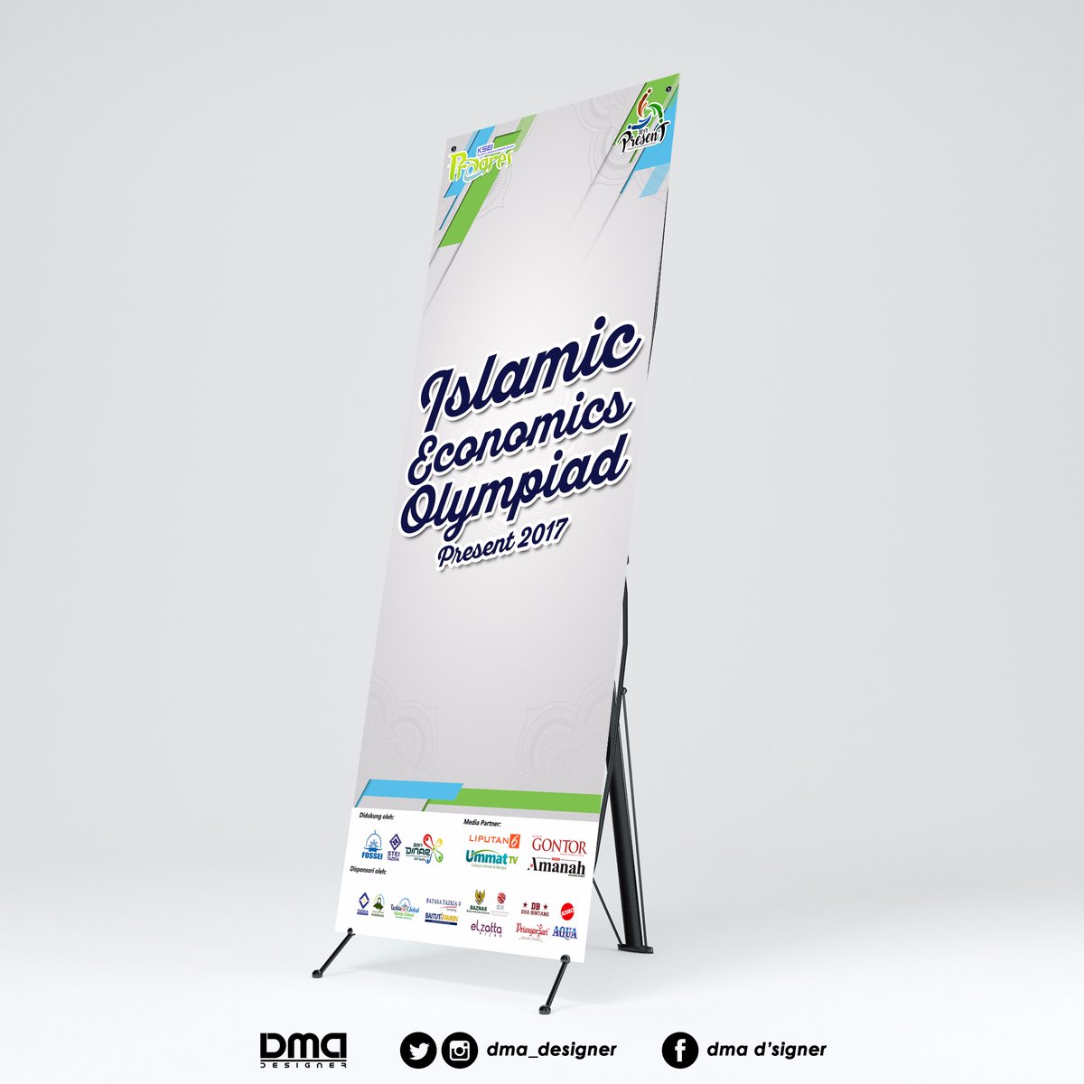 Dma_designer's tweet image. [LATE POST] X banner islamic economics olympiad Present 2017 #bogor #indonesia #muslimdesigner #jasadesign #beginer #photoshop #xbanner