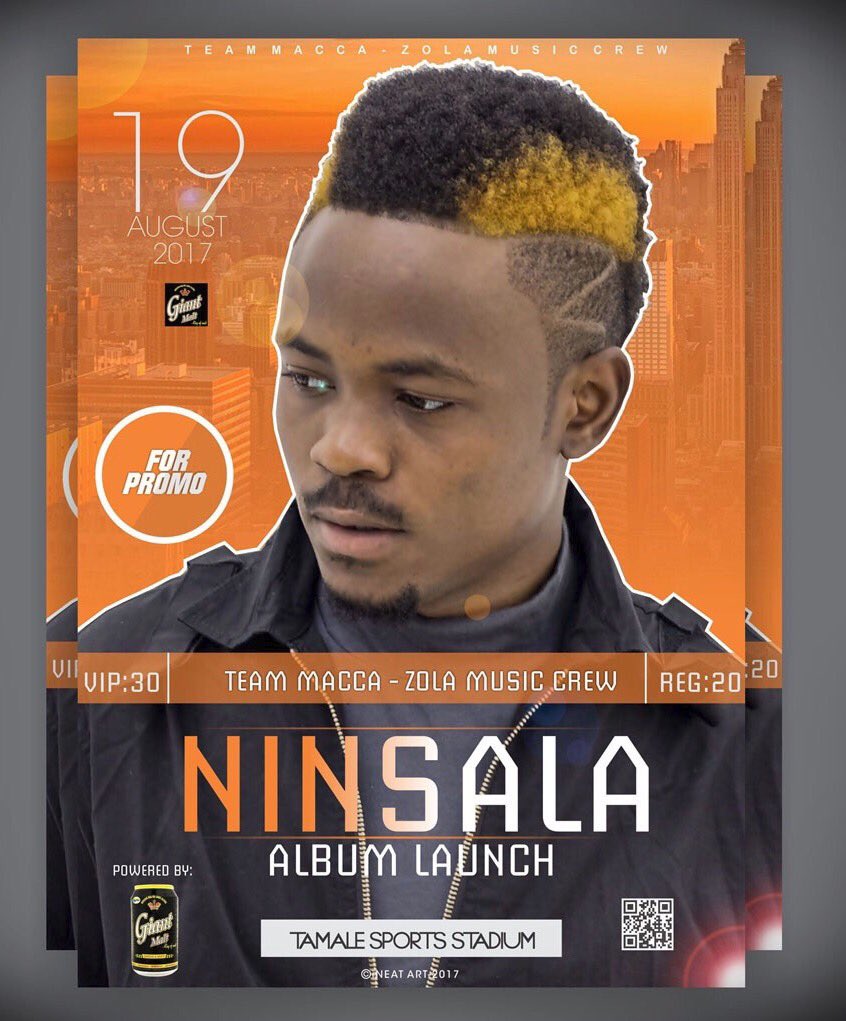 maccasio1's tweet photo. 19th-8-2017.  AUGUST 19TH TAMALE SPORTS STADIUM 
NINSALA ALBUM LAUNCH 🚀 

Hope to see you there 
Let's make history 🙏 https://t.co/dXG181bJse