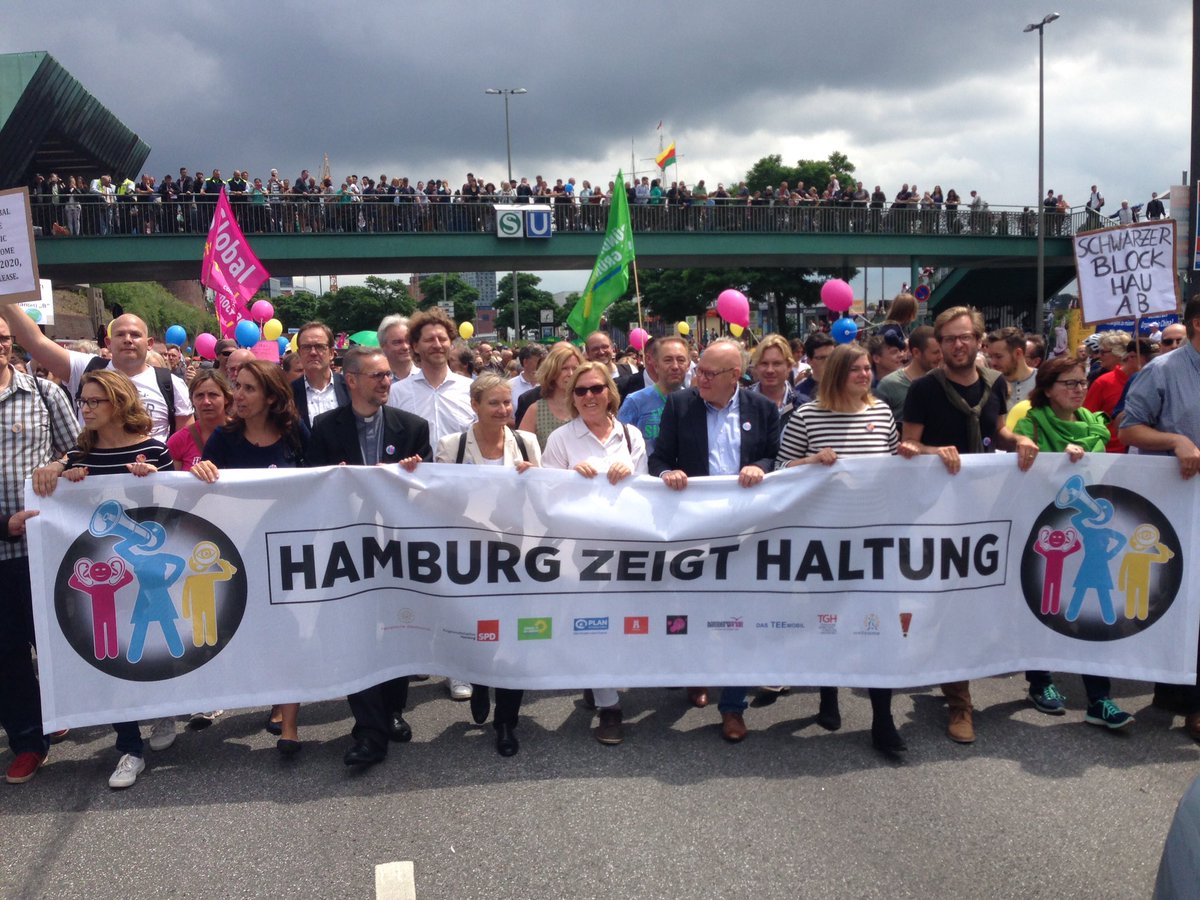 Protest geht auch friedlich #HamburgzeigtHaltung #G20HAM