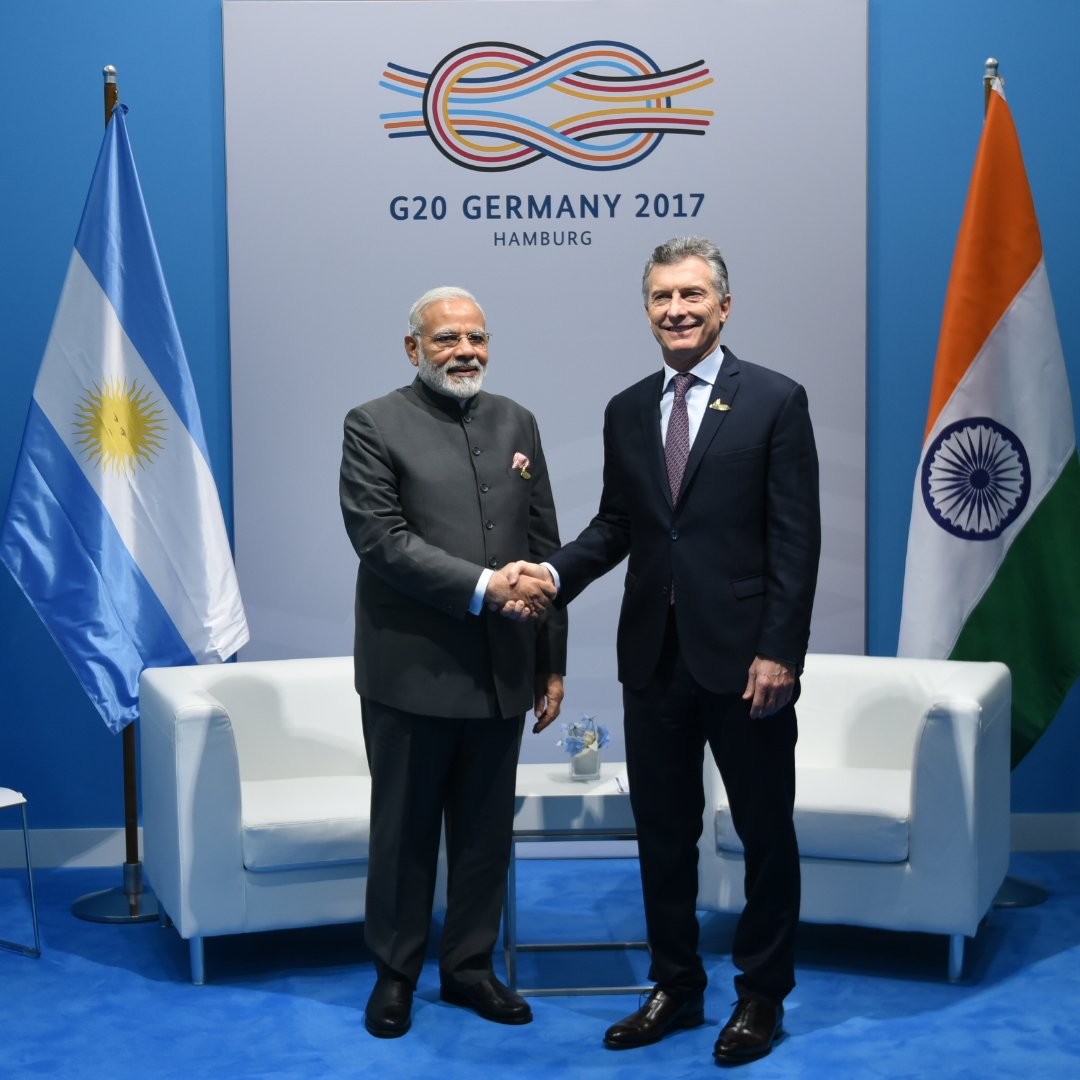 Expanding engagement with South America. PM Narendra Modi met Mauriciomacri of Argentina on sidelines of G20