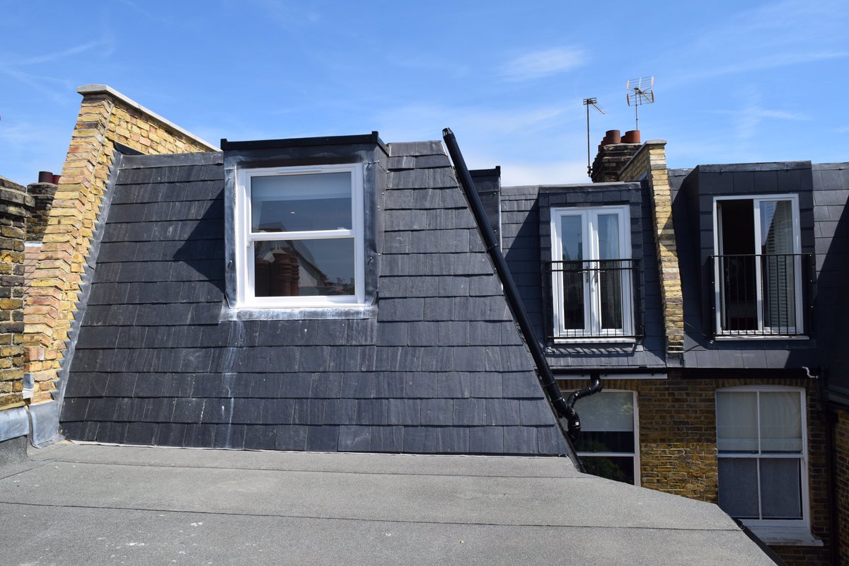 AshIslandW4's tweet photo. #lshapedmansard #twobedonebath #loftconversion #velux #slidingsash #frenchdoors #naturalslates #walkinshower #balham #sw17 #teamashisland https://t.co/QKelofFXKM