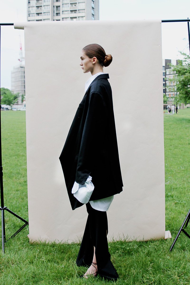 LCFLondon's tweet photo. Next on #LCFBA17 is Womenswear grad Anastasia Selivanova, whose final collection reflects her own sense of style https://t.co/J6mPczl3OT https://t.co/CaqZhoGwdD