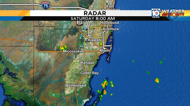 A few showers are developing in northern Miami-Dade and a couple more are pushing onshore in Cutler Bay #Flwx #SoFlo https://t.co/nCdWdVzbBt