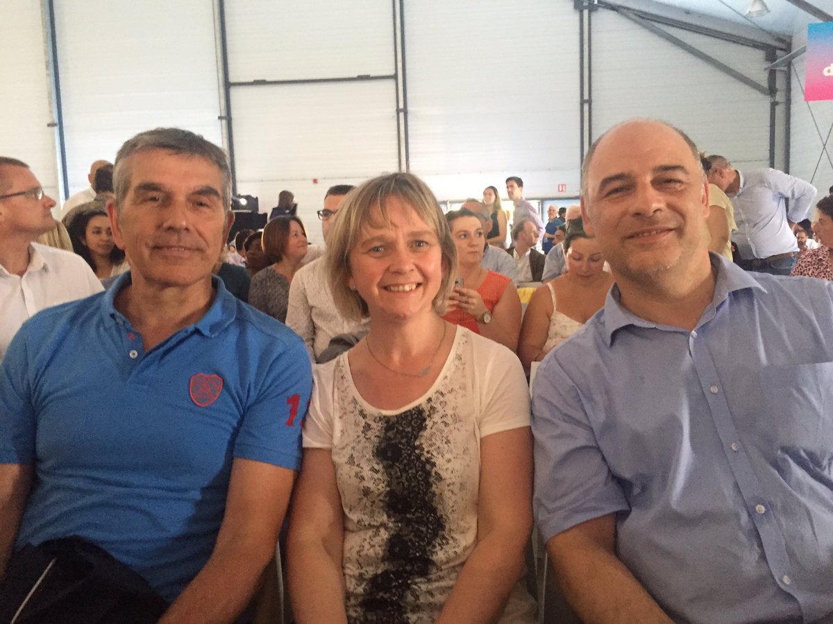 OssonCatherine's tweet photo. A la convention de La république En Marche avec @Ricci59150 et Jacques Fontaine à la Villette. #ConventionLREM https://t.co/CURnQvHPlW