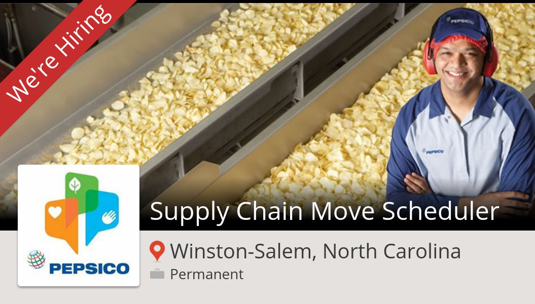 ColeyJason's tweet photo. #PepsiCo: #Supply #Chain Move Scheduler in #WinstonSalemNorthCarolina #job https://t.co/wkdq2UqjIi https://t.co/Wh5mzDUizt