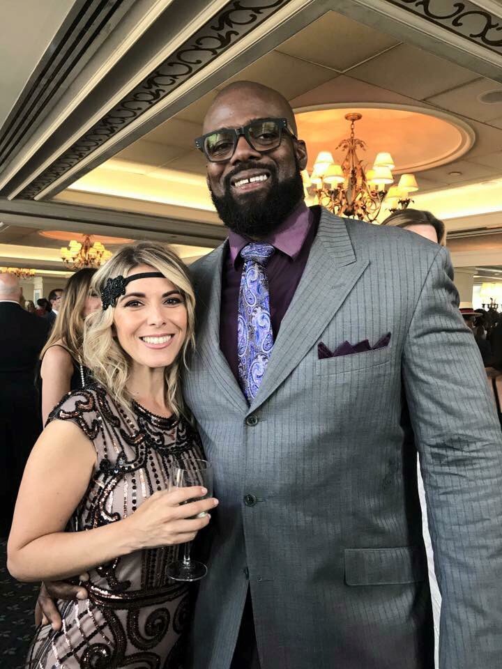 AMgeneral1's tweet photo. #gatsbyphilly17 #trathomas @NFLAlumni @Eagles supporting children's literacy #ashleygravano https://t.co/9V4sfDliM9