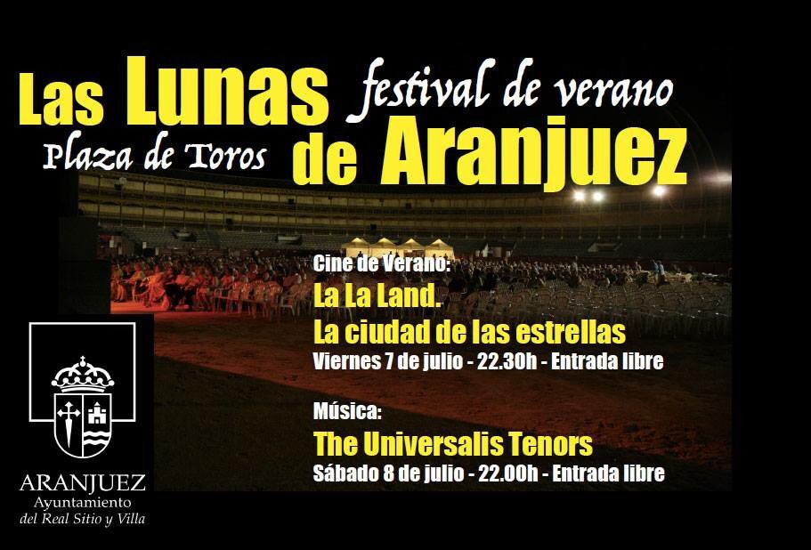 Clásicos de la música 🎶 está noche en #laslunas de #aranjuez. Te esperamos a las 22h en la Plaza de Toros.
