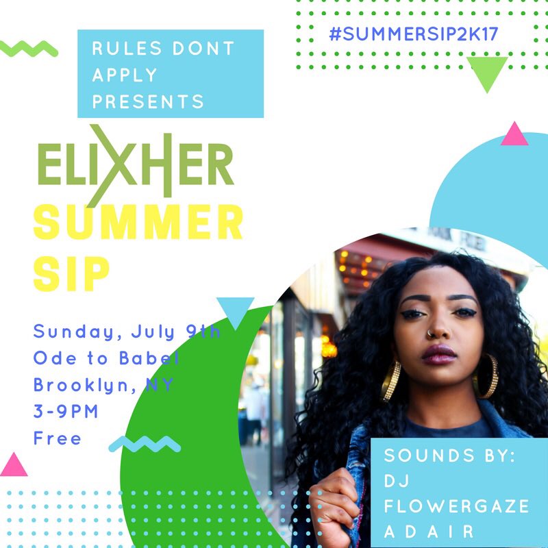 ELIXHERMagazine's tweet photo. TOMORROW! Join us for music, drinks &amp; mingling with beautiful queer, trans women of color at ELIXHER Summer Sip: The Grand Finale #qwoc https://t.co/Md9Xx0VfN6