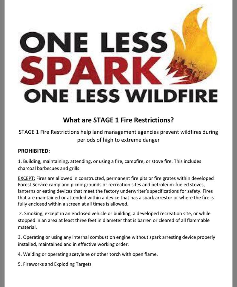 Peak2Fire's tweet photo. Reminder: Summit County and White River National Forest have Stage 1 fire restrictions. Info about that below. #Peak2Fire https://t.co/EpZiki2six