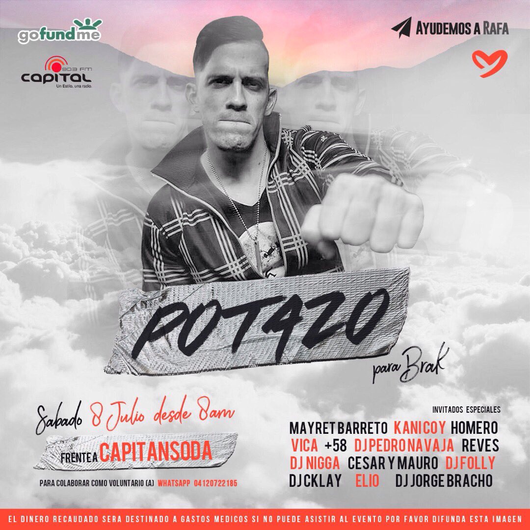 Capitan_Soda's tweet photo. HOY Sábado 08 de julio >>> todos por ti @Dj_Brak 💙👊🏼
Colabora, unete y difunde. 🙏🏼 https://t.co/tDbKKvgeMb