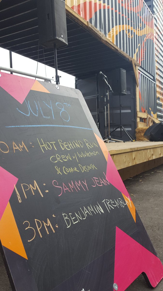 Set up and ready to go. Music goes live at 1pm! #evJunction <a href="/Firesideyyc/">Fireside Music</a>