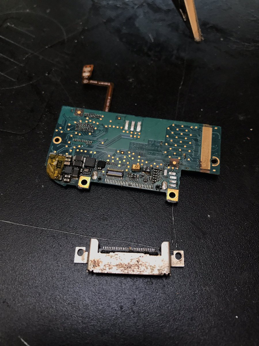 Project2G's tweet image. Repairing dock connectors, because a handful had bent pins