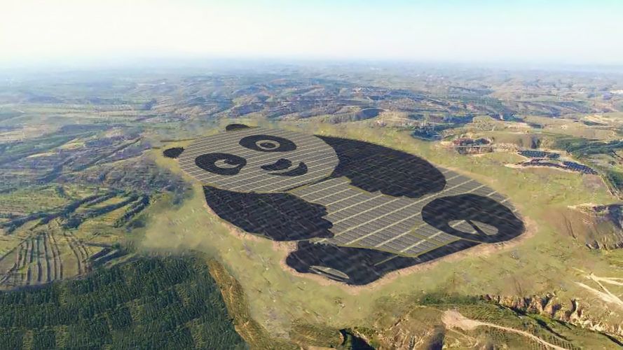 MikeHudema's tweet photo. As Trump pushes coal, China Creates #Solar Farm in Shape of Giant Panda; Hundreds More Planned https://t.co/6MftBVkHk9

#G20 #renewables https://t.co/loHcWRrbyc
