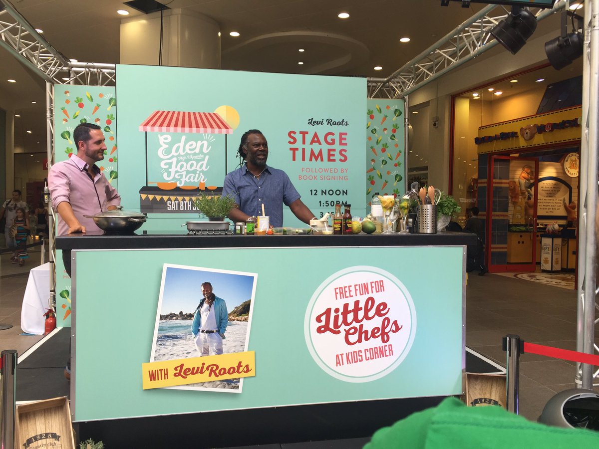 edenhighwycombe's tweet photo. The amazing @levirootsmusic cooking his Martinique chicken curry #EdenFoodFair find the recipe at front of the stage https://t.co/IPVS92DkTT