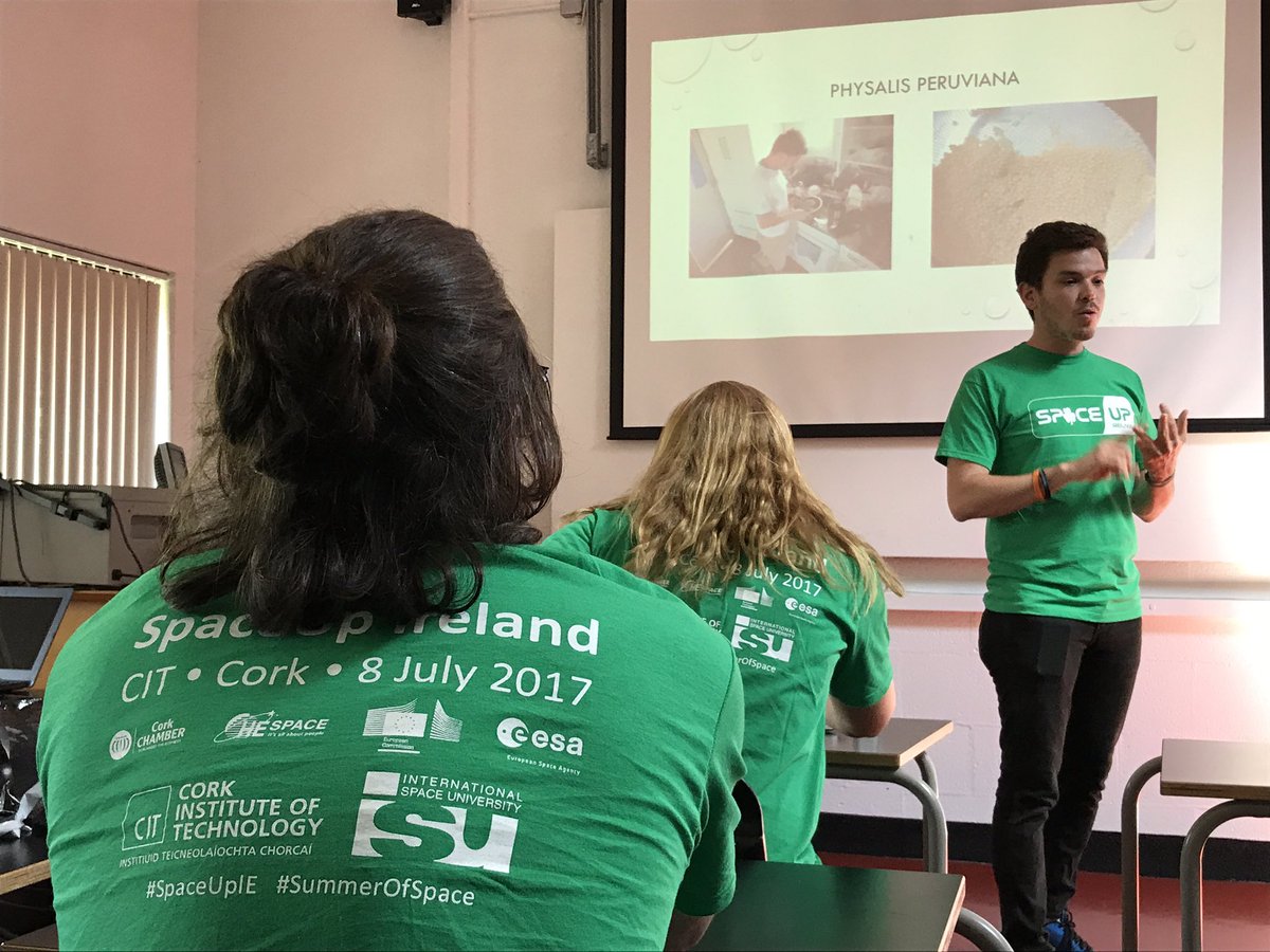 SpaceUpIE's tweet photo. Our sponsors are very visible on the @CIT_ie campus today! Over 15 nationalities wearing them, and taking them home! #SpaceUpIE https://t.co/PzlqyDjt5a