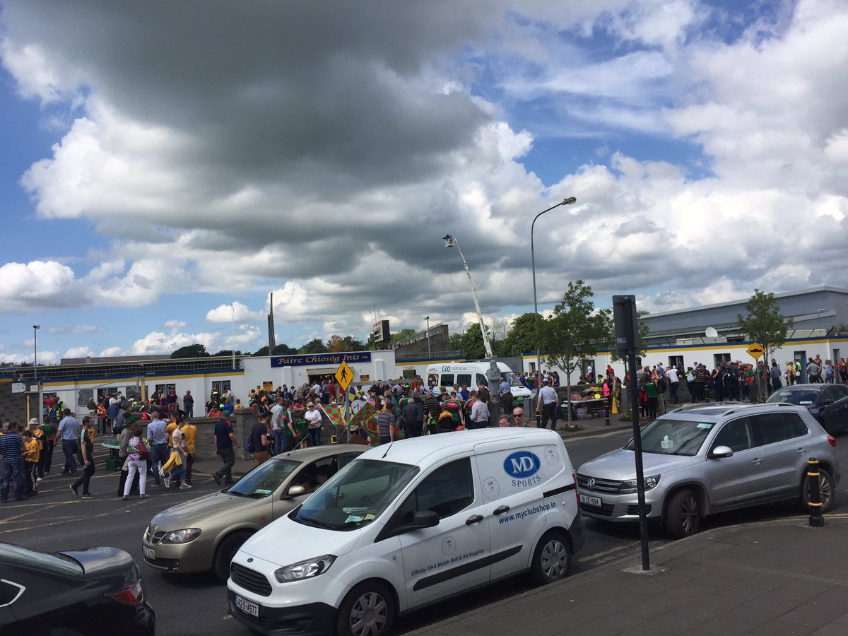 ClareFM's tweet photo. A sea of colour outside Cusack Park https://t.co/BWcbCmN1MB