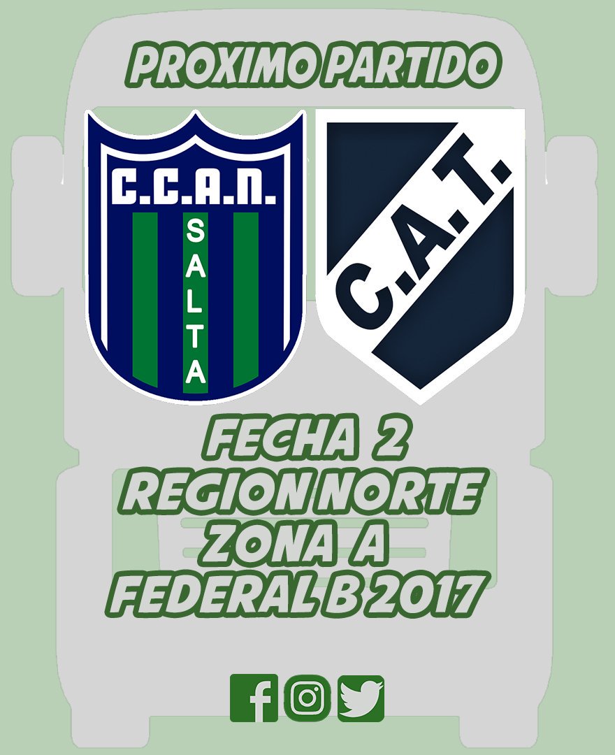 #Futbol ⚽ En la próxima fecha #CamionerosArgentinos recibirá la visita de #TalleresDePerico (@talleresclub).
#FederalB 🏆 #VamosCamion 💪💪