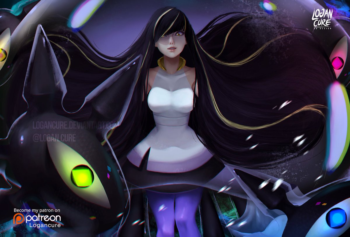 Edited my #Lusamine piece to achieve this new version with her #nihilego fu...