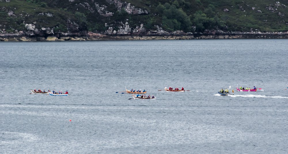 TanglewoodHouse's tweet photo. It's the Ullapool Coastal Rowing Regatta today and tomorrow, here's our view of it. Pretty close racing, good luck everyone! https://t.co/C5y804CMAK