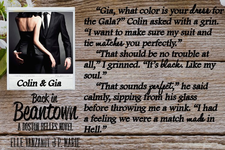 Coming July 27th! Back In Beantown 

Grab 
🍁 Welcome to Beantown 🍁 by Elle Vanzandt and P. Marie
 Amazon: amzn.to/2j2rTtv
