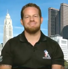 BobbyCornelius3's tweet photo. Bombard Cincinnati Bell for not allowing this veteran access to his job because of his service dog. Interesting segment on Fox. https://t.co/VDbKfR6m57