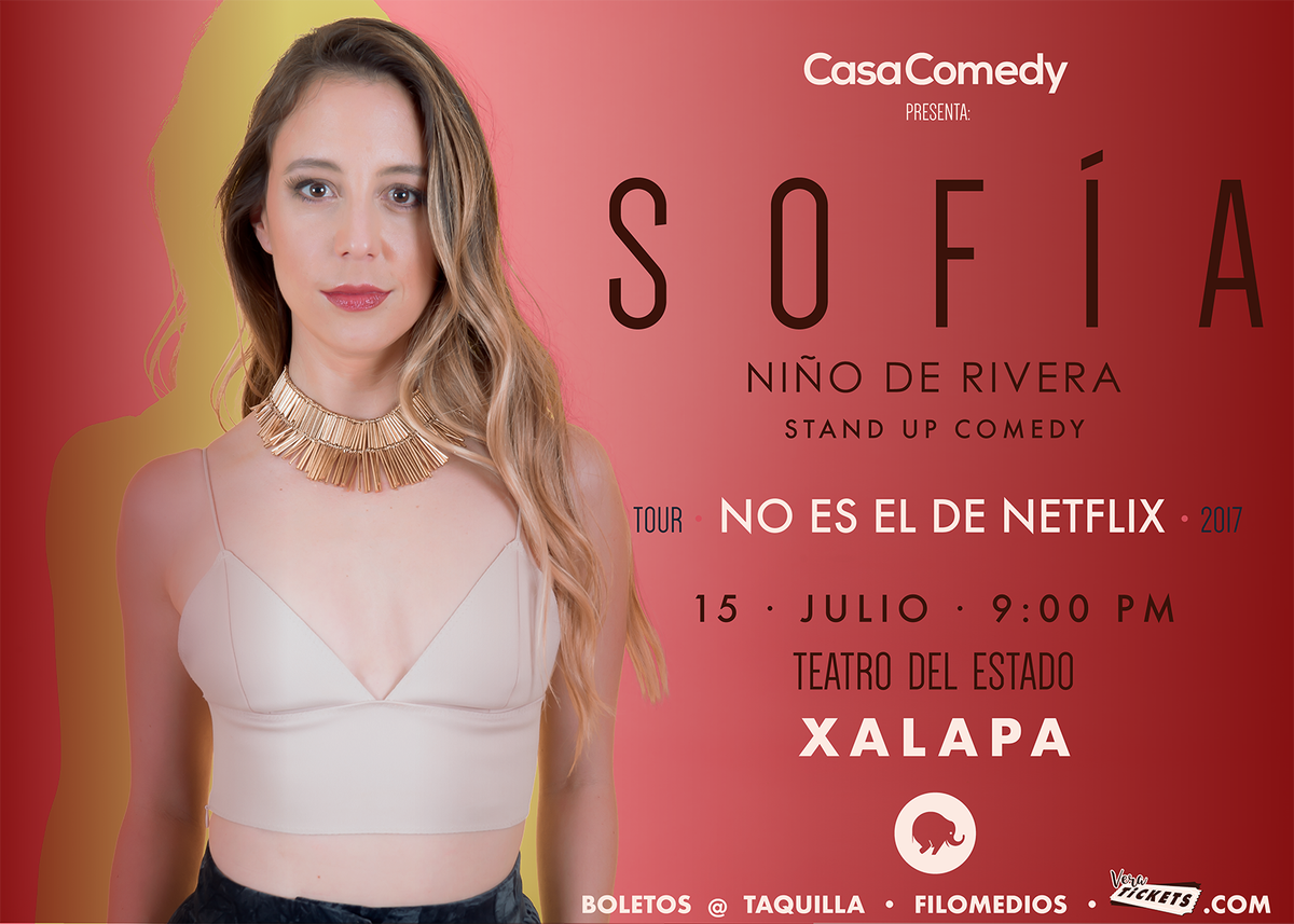FiestasdeVer's tweet photo. Directo de las pantallas de Netflix Llega a Xalapa SOFÍA NIÑO DE RIVERA con su STAND UP COMEDY https://t.co/2zrPqRMgtd