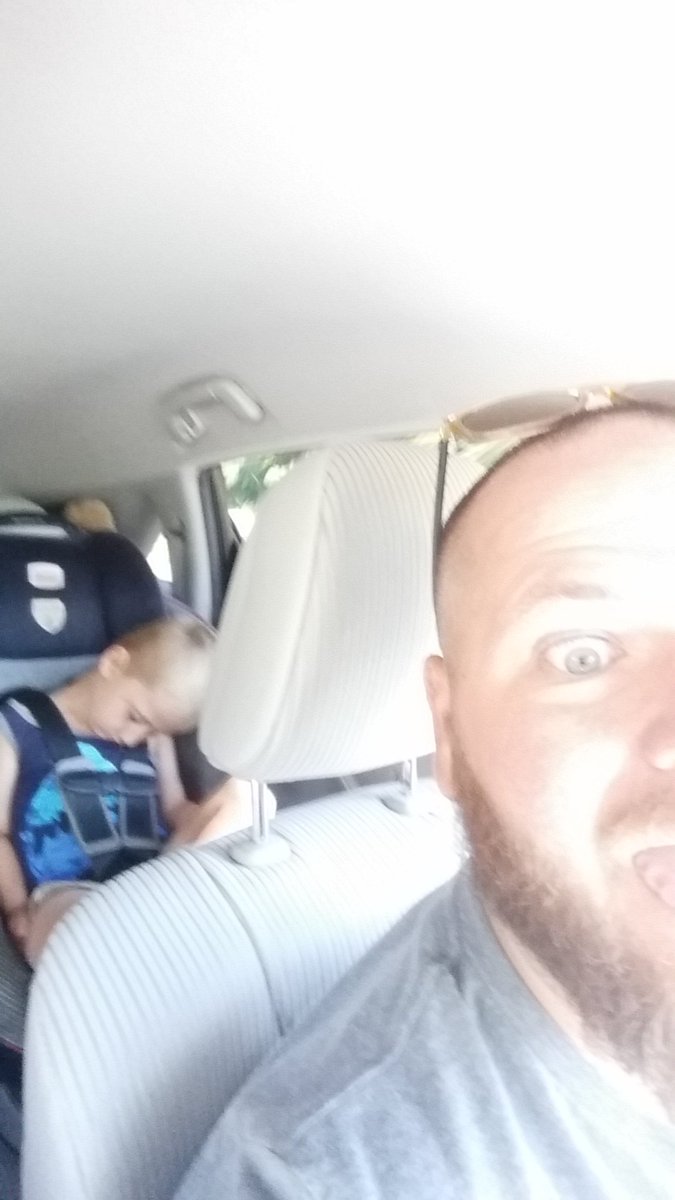ChiltonAnthony's tweet photo. On our way to @ISITeamCamp Illinois.  Little man is out cold but super excited to wrestle. #nooffseason https://t.co/JFoVFoJ38Q