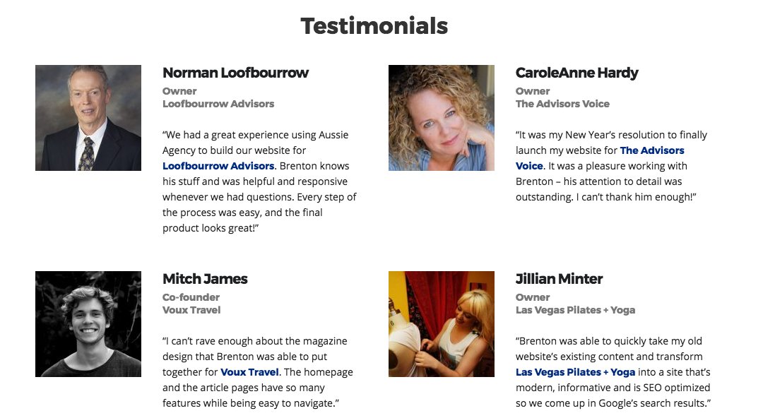 Another testimonial for Aussie Agency (aussieagency.com)! Thanks Norm Loofbourrow of Loofbourrow Advisors (loofbourrowadvisors.com)!