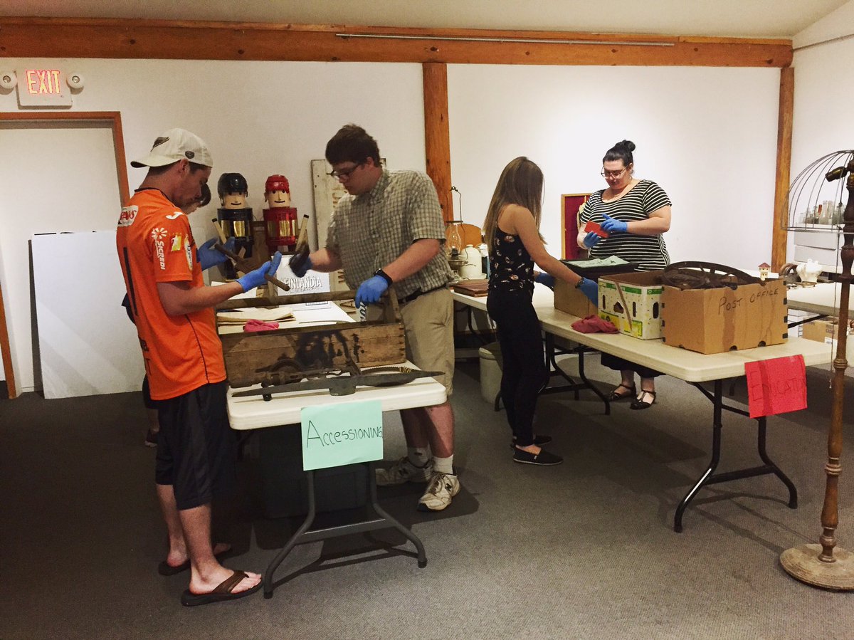ParksvillePast's tweet photo. Lots of exciting things are happening at the museum! Our summer students are at work sorting through artifacts to be newly accessioned! https://t.co/JHOI3bwOlX