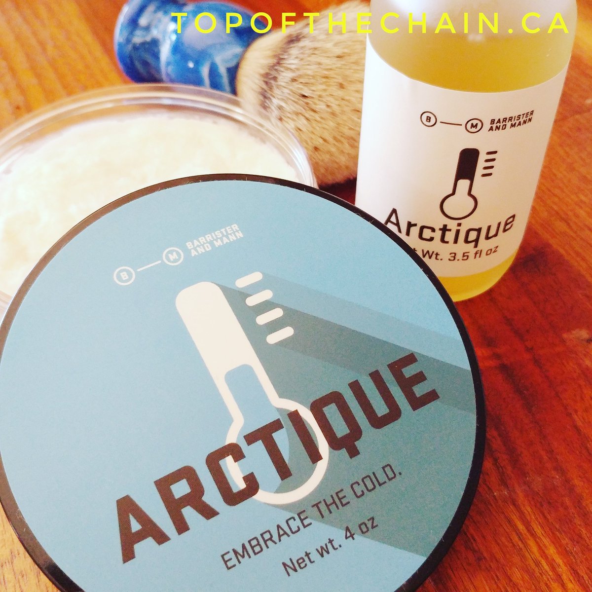 <a href="/BarristerMann/">Barrister and Mann</a>  Arctique shave soap and aftershave. Eye opening way to start the day. topofthechain.ca