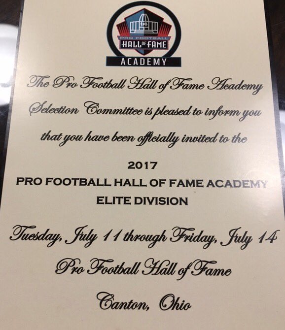 LukeMcEndoo's tweet photo. @PFHOFAcademy can't wait to get to Canton & compete @ camp + visit @ProFootballHall w/ #TeamMac #GoToTheHall ๐ฎ๐๐ผ๐ https://t.co/JKnHNHC3Pd