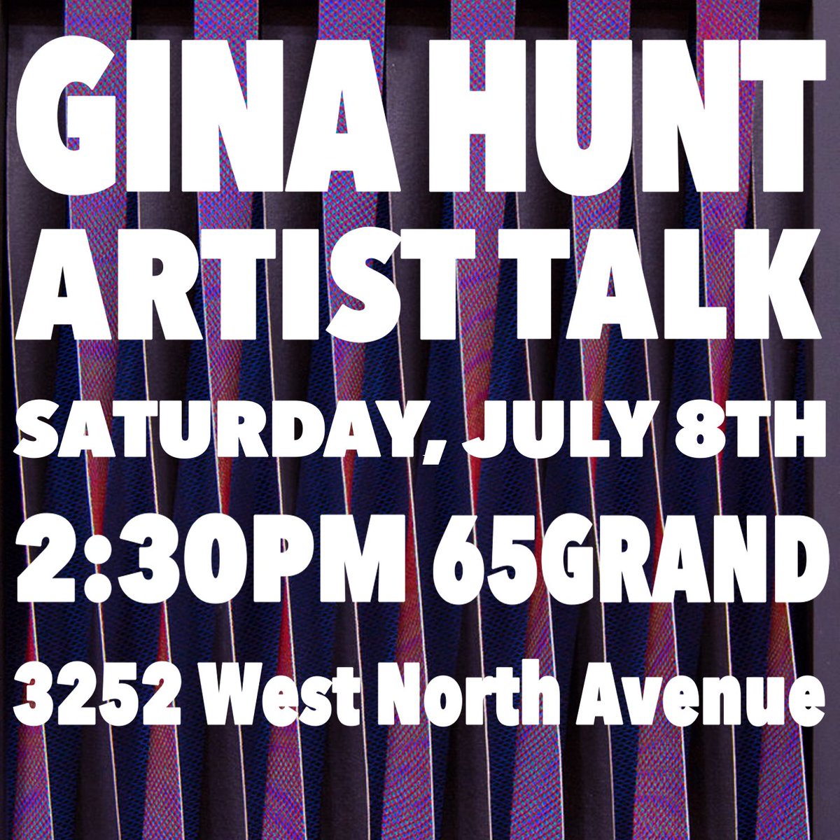 TODAY! 🗣Join us at 2:30 for a talk w/Gina Hunt about her exhibition followed by refreshments (these little guava things from the bakery)