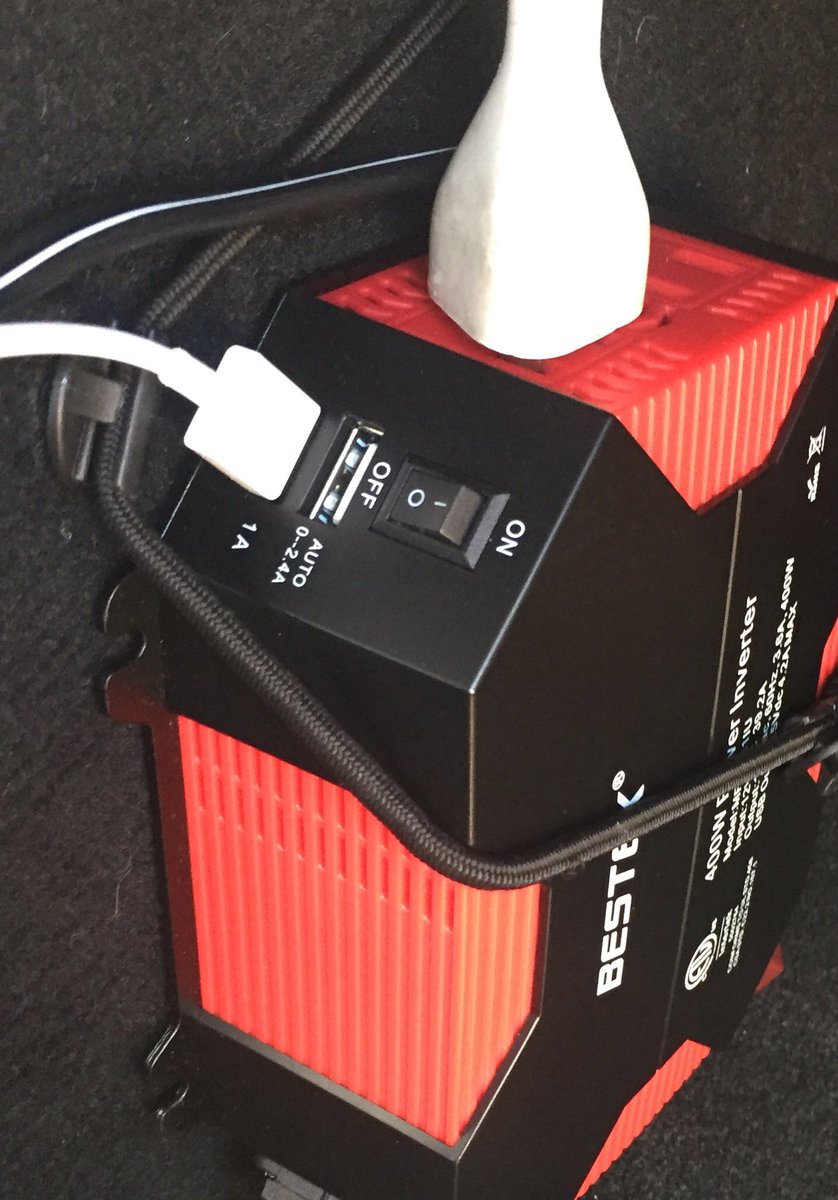 KevinMReilly's tweet photo. Most important thing for a road trip? A power inverter! https://t.co/yOVnReOl5k