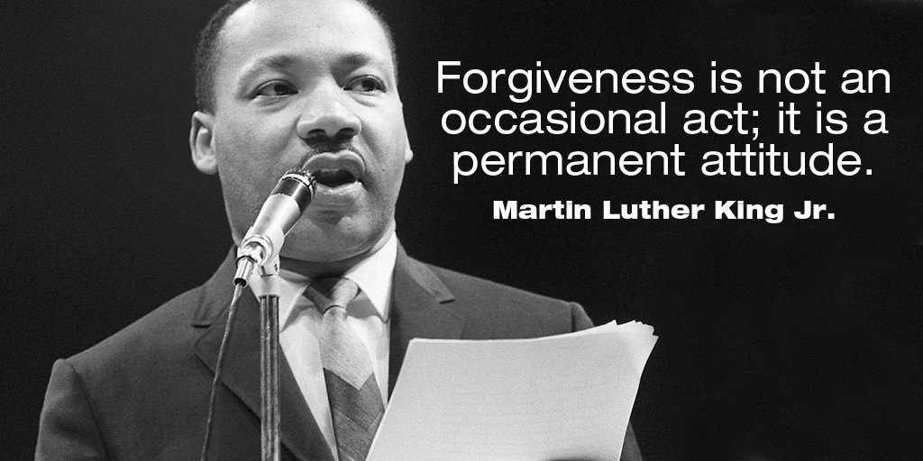 LifeWithJohn's tweet photo. Forgiveness is not an occasional act; it is a permanent attitude. - Martin Luther King Jr. #quote #truth https://t.co/u3Gu3hqifI