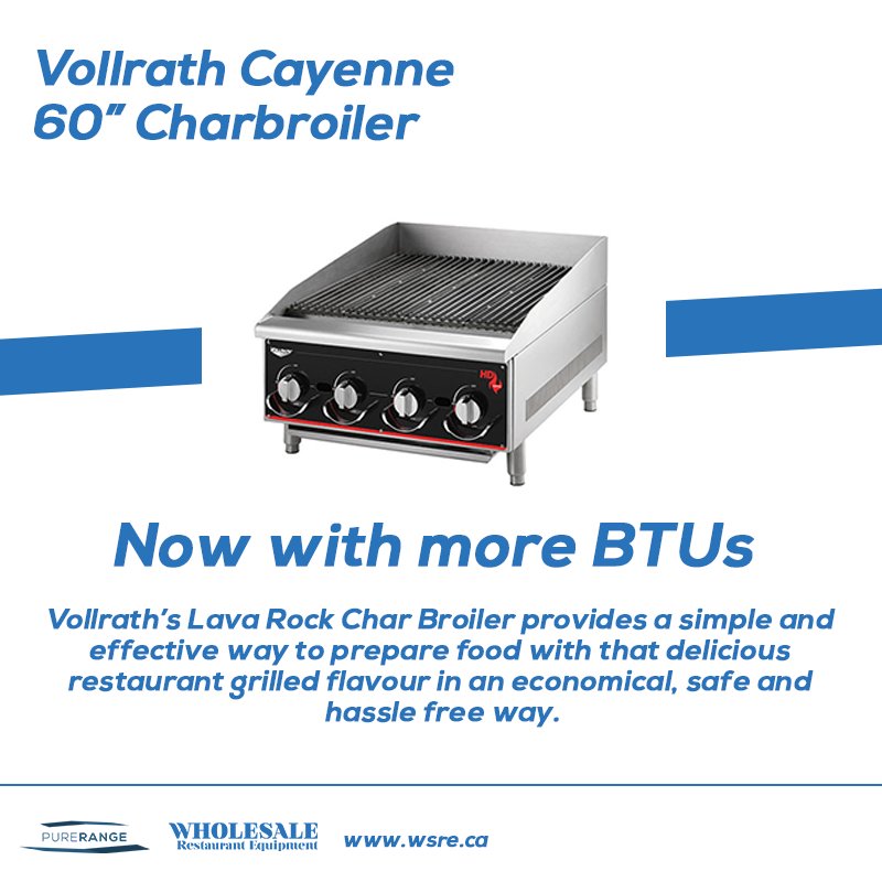 PureRange_Ent's tweet photo. Vollrath Cayenne 60” Charbroiler. Now with more BTUs.

Read more here: https://t.co/hy3o7drPBv

#VancouverRestaurants #YVRRestaurants https://t.co/nMoMcIat4e