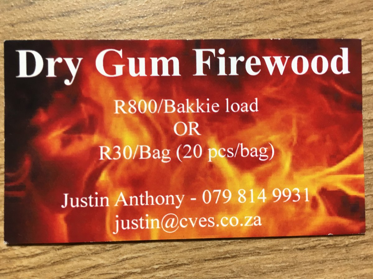 Nice dry firewood available to keep you warm during the cold winter weather! R800/load
